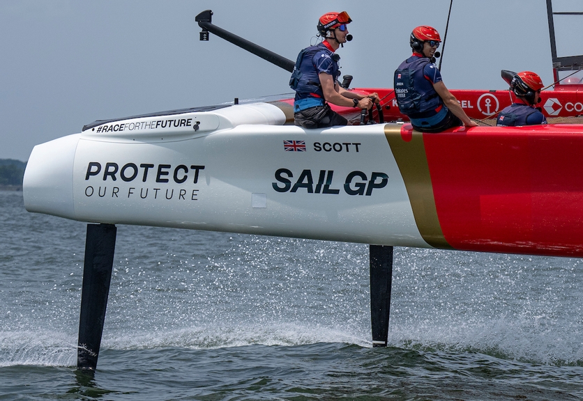 Giles Scott secures second Emirates GBR podium with third at New York SailGP