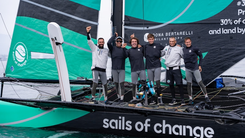 Sails of Change celebrate winning the 2024 TF35 Trophy