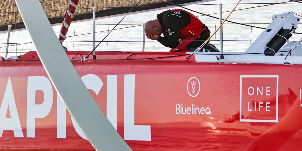 After 84 days  of racing Damien Seguin  15th in the Vendée Globe