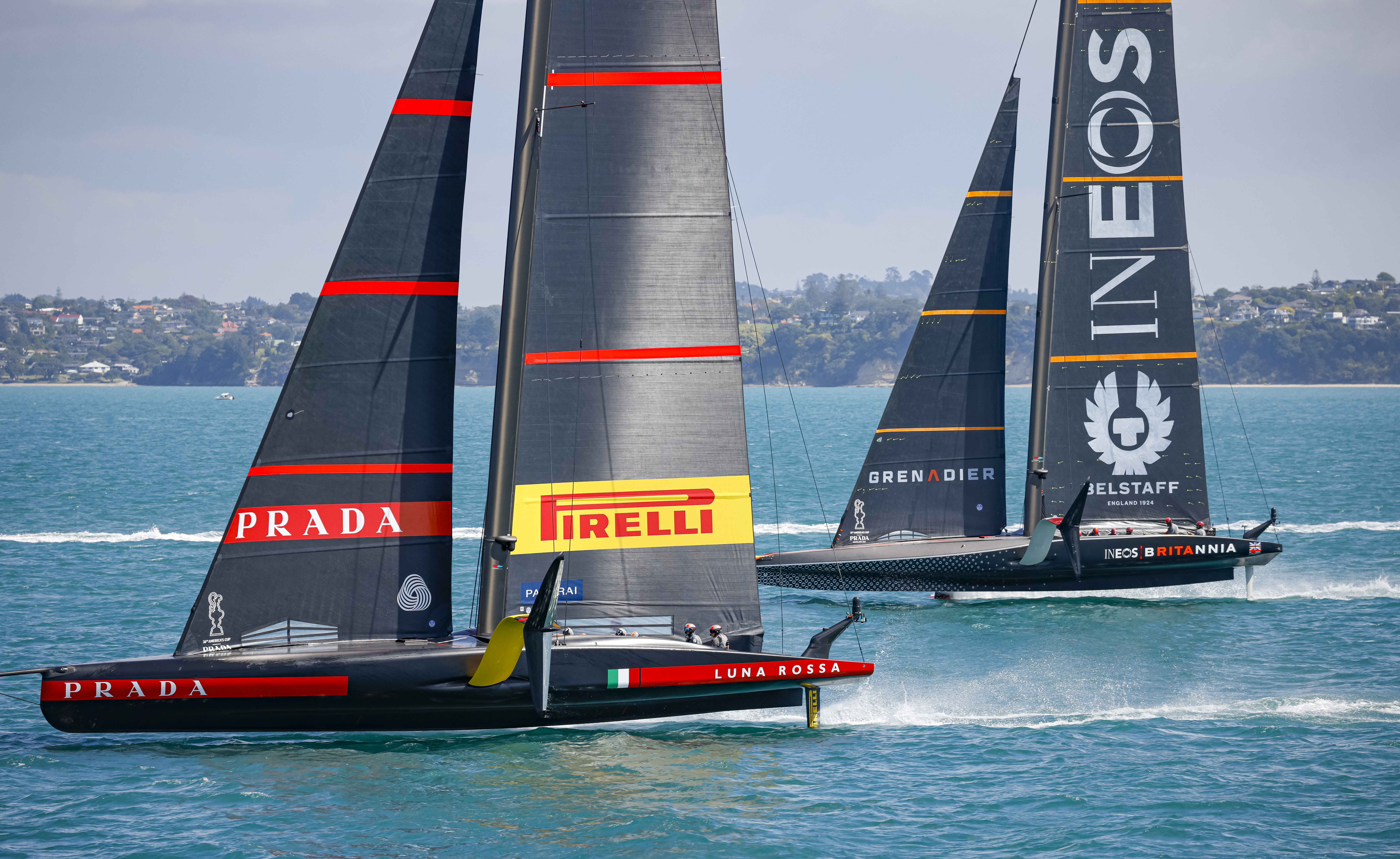 PRADA CUP Finals get green light Saturday,  Luna Rossa first to enter on port tack.