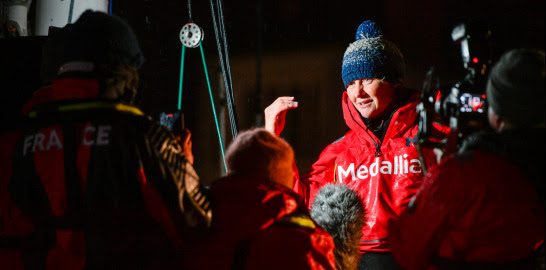 Pip Hare's first words dockside after the finish