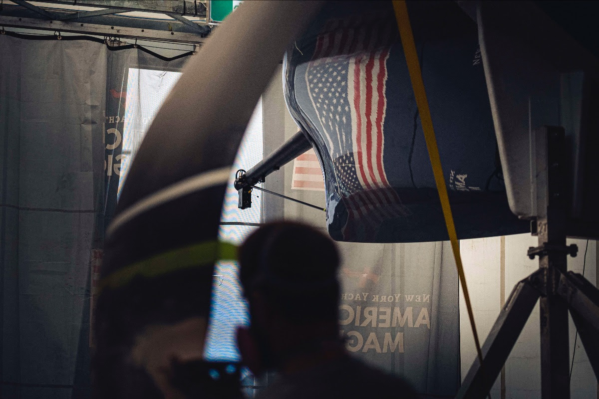 Design and performance development work resumes for American Magic