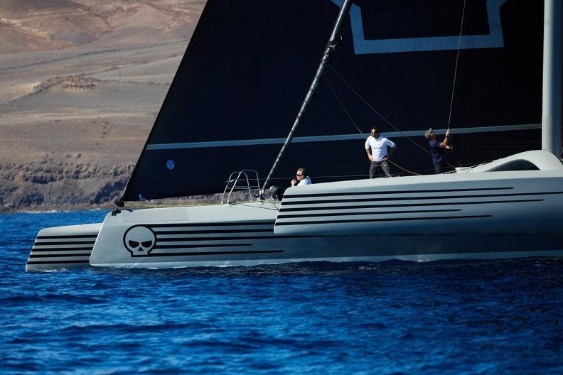 RORC Transatlantic Race fleet racing down the West African Coast